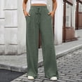 thumbnail image 1 of Ailaofu Womens Ribbed Wide Leg Lounge Pants with Pockets Casual Relaxed Comfy Loose Soft Knit Pajama Pants with Drawstring, 1 of 7