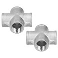 thumbnail image 2 of 2Pcs 4?Way 1/2?150 Adapter NPT Stainless Steel Connector Home Brewing Pipe Fittings, 2 of 7