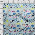 thumbnail image 3 of oneOone Cotton Poplin Sky Blue Fabric Ocean Life Craft Projects Decor Fabric Printed By The Yard 42 Inch Wide, 3 of 5