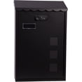 thumbnail image 2 of Post Boxes Wall Mounted with Combination Lock Mailbox Letterbox Outside | With Viewing Windows, Nameplate, Large Capacity Locking Mailbox Wall Mounted Mail Box Outdoor 40 x 25.5 x 11.5 cm Black, 2 of 6