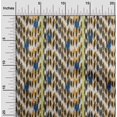 thumbnail image 1 of oneOone Georgette Viscose Fabric Stripe & Chevron Ikat Print Fabric BTY 42 Inch Wide, 1 of 4