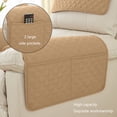 thumbnail image 5 of Fridja Recliner Covers Arm Covers for Recliner Chair with Two Storage Pockets Soft Headrest Cover for Recliner Chair 23.6x15.7in Armchair Slipcovers for Sofa Recliner Protector (Khaki), 5 of 5