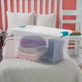 thumbnail image 3 of Sterilite 64 Quart Clear Plastic Storage Bin with White Latch Lid, 24 Pack, 3 of 12