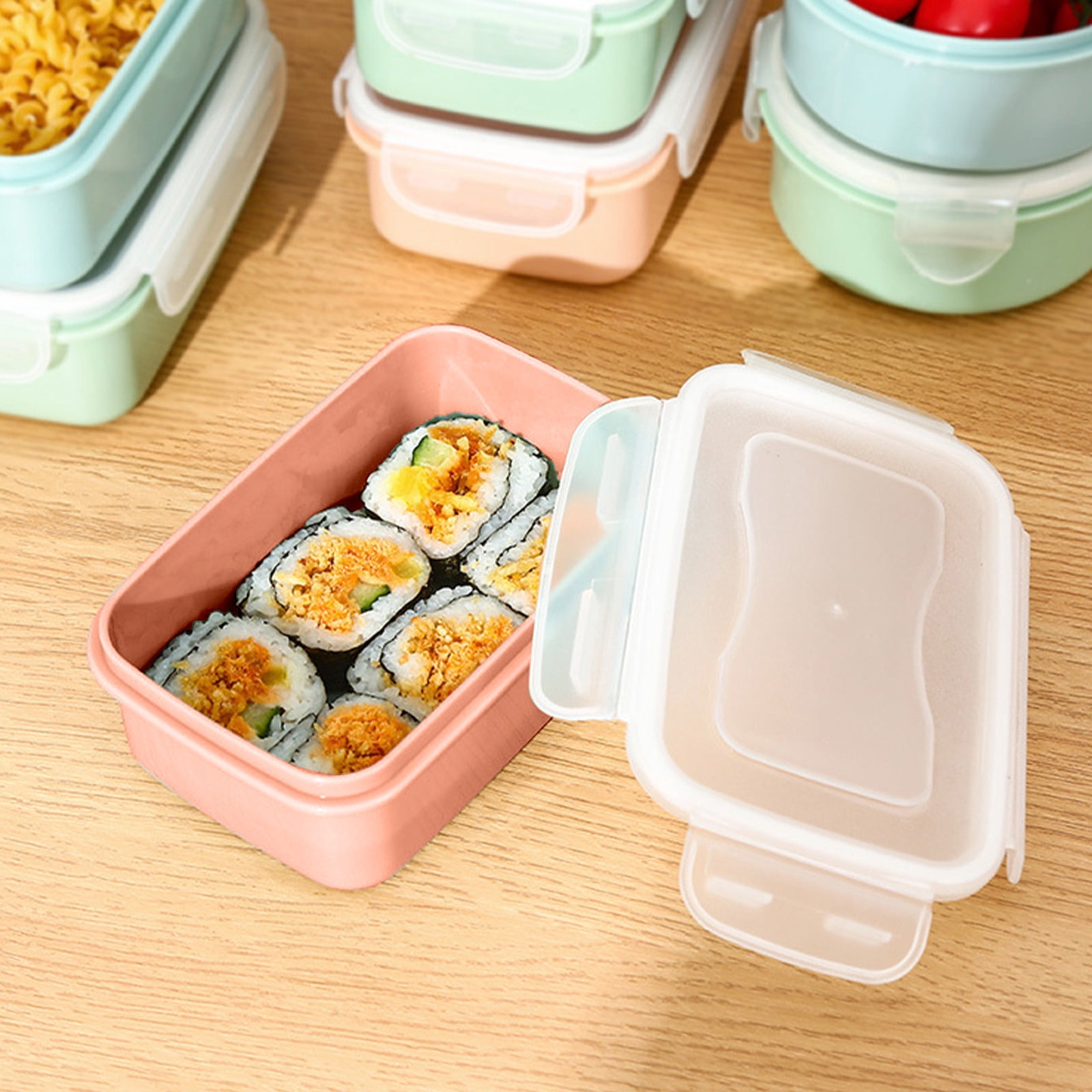Boovnll Bento Box with Lid, Stackable Leak-Proof for Bento Box Adult Kids Dishwasher Safe, Drop-Proof, Portable, Work Sports Camping Potlucks Bento Box for Kids Adult