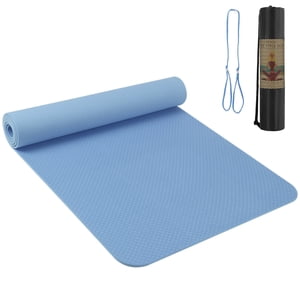 2.05×24.01in Portable Yoga Mat Thicken Sports Mat Anti-slip Exercise Mat for Fitness Workouts with Carrying Strap and Storage Bag