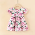 thumbnail image 2 of LUOGENLI Robe Bébé Robes pour Bébés Filles Robe Longue pour Filles Tendance Été Violet 6-7 Ans, 2 of 4
