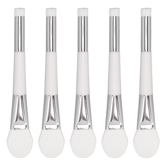 Double Headed Makeup Brush, Multipurpose Perfect Fit 5pcs Silicone Face Brush Clean Pores 2 In 1 Soft Touch For Beauty Salon