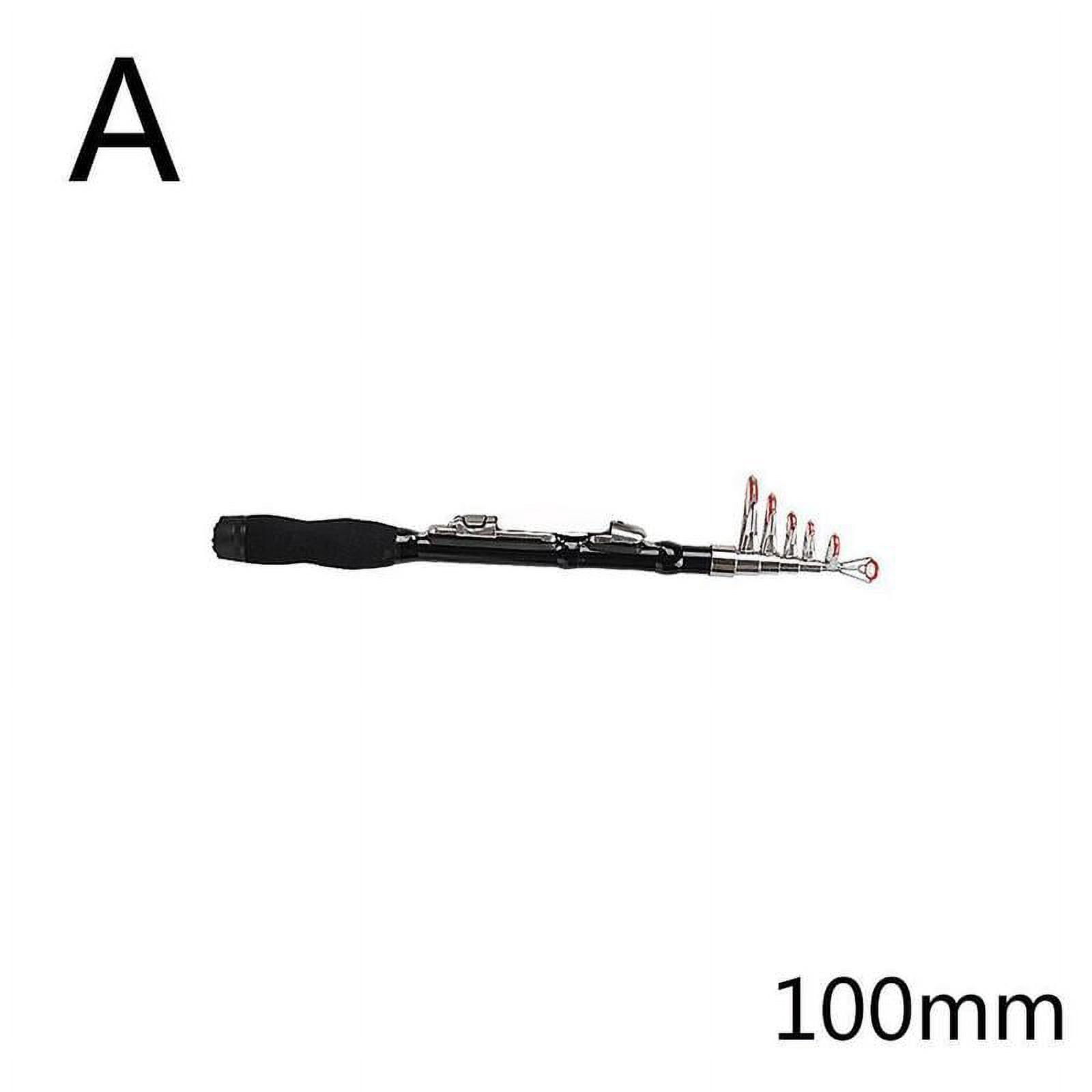 COD 100mm Mini Telescopic Fishing Rod, Ultralight Carbon Fiber Spinning Pole, Portable Travel Sea Rod for Saltwater Freshwater Anglers, Black