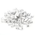 thumbnail image 1 of Riveting Nuts Flat Head Riveting Nuts Aluminum Galvanized 100Pcs Pull Riveting Nuts Aluminum Flat Head Vertical Hardware Accessories Wj-30045, 1 of 8
