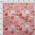 thumbnail image 3 of oneOone Cotton Poplin Peach Fabric Tea Party Kettle Sewing Craft Projects Fabric Prints By Yard 56 Inch Wide, 3 of 5