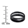 thumbnail image 4 of 8MM Two Tone  High Polish / Matte Finish Men's Tungsten Ring Wedding Band, 4 of 4