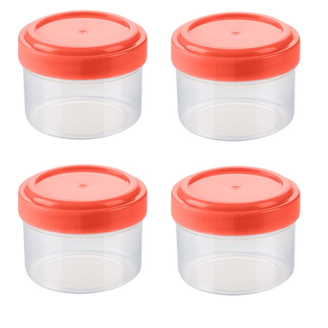 Seasoning Box Set 4-Pack Food-Grade PP Portable Kitchen Condiment Container with Sealing Lid for Home Barbecue Camping