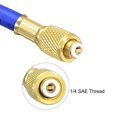 thumbnail image 4 of Unique Bargains 1.5m 1/4 SAE Thread 500PSI Refrigeration Tube Charging Hose Tube Blue, 4 of 4