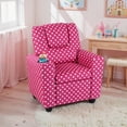 thumbnail image 2 of Costway Fauteuil Inclinable pour Enfants avec Porte-Gobelet avec Dossier et Repose-Pieds Réglables pour Garçons et Filles Rose+blanc, 2 of 10