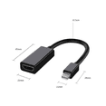 thumbnail image 3 of Mini Adaptateur Convertisseur DP vers HDMI pour MacBook Air/Pro, Microsoft Surface Pro 3/4, Mac Mini, Moniteur, Projecteur, Etc., 3 of 9