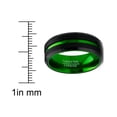 thumbnail image 3 of Bague pour Homme en Carbure de Tungstène Rainurée Alliance Intérieur Couleur 8 mm Bleu Rouge Vert Rouge, 3 of 3
