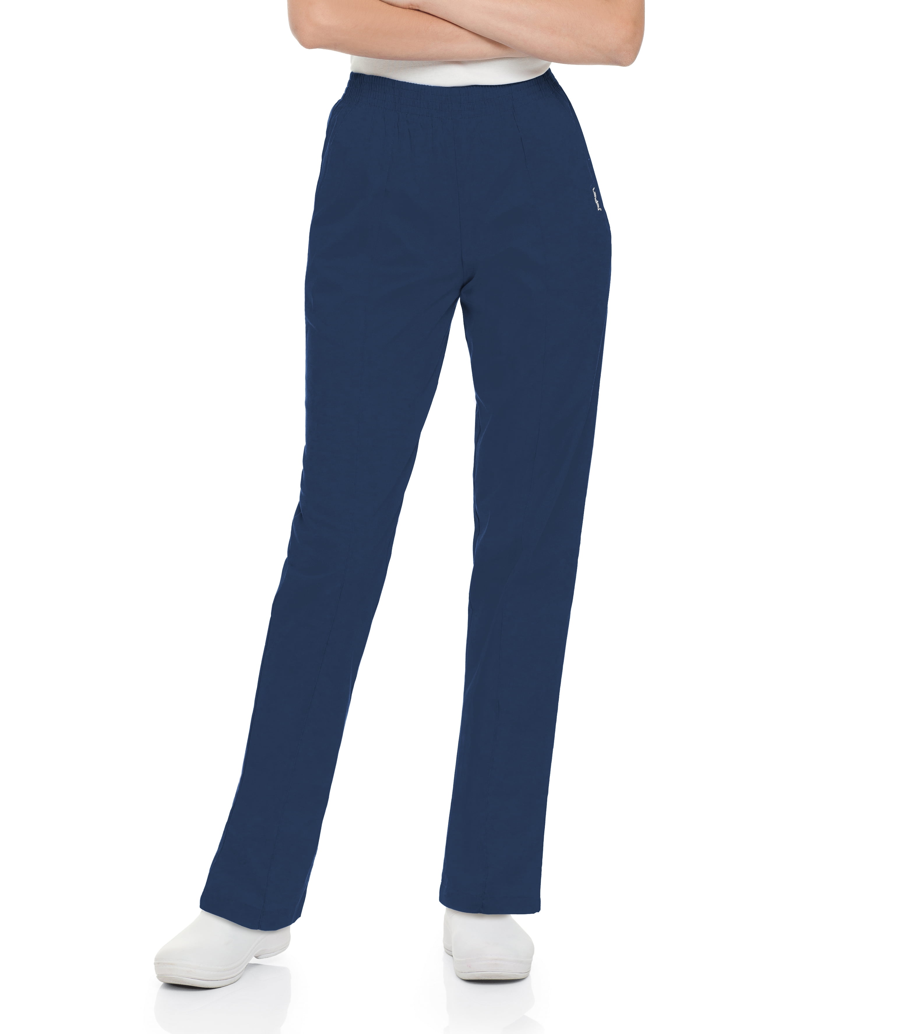 Landau Essentials Pantalon d'Uniforme à 2 Poches pour Femmes : Coupe Classique et Décontractée, Taille Élastique 8320