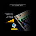 thumbnail image 3 of Backlit Mechanical Gaming Keyboard Blue Switch 87 Keys Ergonomic Keyboard Suspended Keys with Hand Wrist(Black), 3 of 8