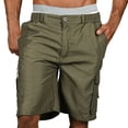 thumbnail image 1 of DPTALR Summer Men's Casual Shorts Low Waist Solid Multi Pocket Capris, 1 of 2