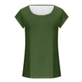 thumbnail image 4 of Timegard Débardeurs pour Femmes Col Rond Manches Courtes Confortables Été Décontracté Amples Chemises Hauts Blouse T-Shirt Basique, 4 of 6