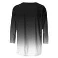 thumbnail image 4 of Cinvoph T-Shirts d'Été Imprimés pour Femmes Manches 3/4 Col Rond Dégradé Hauts Chandail Ample Blouses de Vacances, 4 of 5