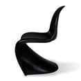 thumbnail image 3 of Heavenly Collections | Modern S-Shaped Plastic Dining Chairs (Set of 4) - Mid-Century Retro High Gloss Black Cantilever Side Chairs for Kitchen & Dining Area, 3 of 9