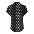 thumbnail image 3 of fatyb Womens Printed V Neck Tops Short Sleeve Button V Neck Tshirts Lightweight Summer Beach Blouses, 3 of 5