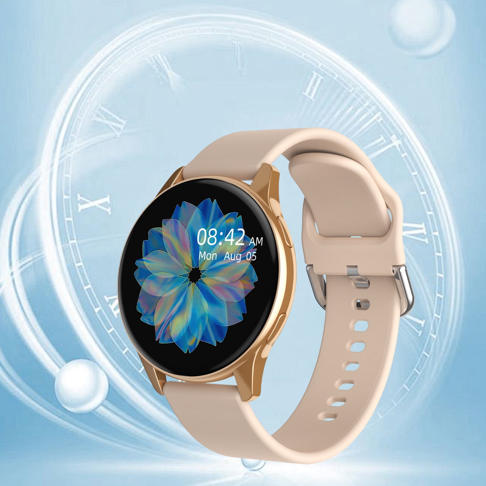 Bluetooth Call Smart Watch, HD Full Touch Dial, Voice Control, Sleep Monitoring, Sports Modes, Information Sync, for Fitness, Daily Use, Android & iOS