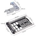 thumbnail image 4 of 3 Pcs Plateau de Disque Dur 3,5 Pouces pour Serveurs PowerEdge - avec Adaptateur HDD 2,5 Pouces NVMe SSD Support SATA, 4 of 4