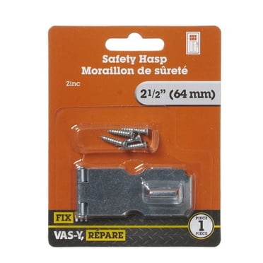 2-1/2" Zinc Safety Hasp 1 Piece