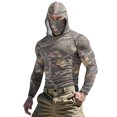 thumbnail image 1 of Chandail à Capuchon Rafraîchissant pour Hommes Unisexe à Imprimé Camouflage, Couvre-Visage et Protection Solaire UPF, Haut à Manches Longues Coupe Raglan avec Tissu Ultraléger Qui Évacue l'Humidité, Capuche Ajustable pour Aventures d'Été Style Décontracté Sportif, 1 of 9