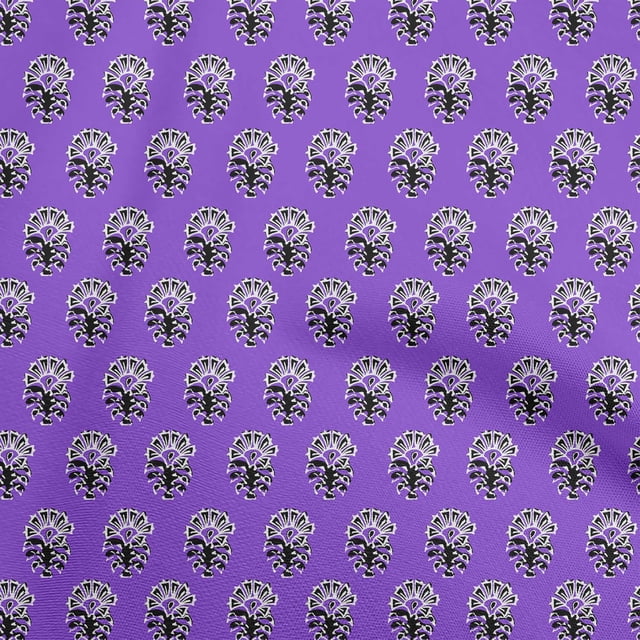 oneOone Velvet Medium Purple Fabric Block Craft Projects Decor Fabric Printed By The Yard 58 Inch Wide