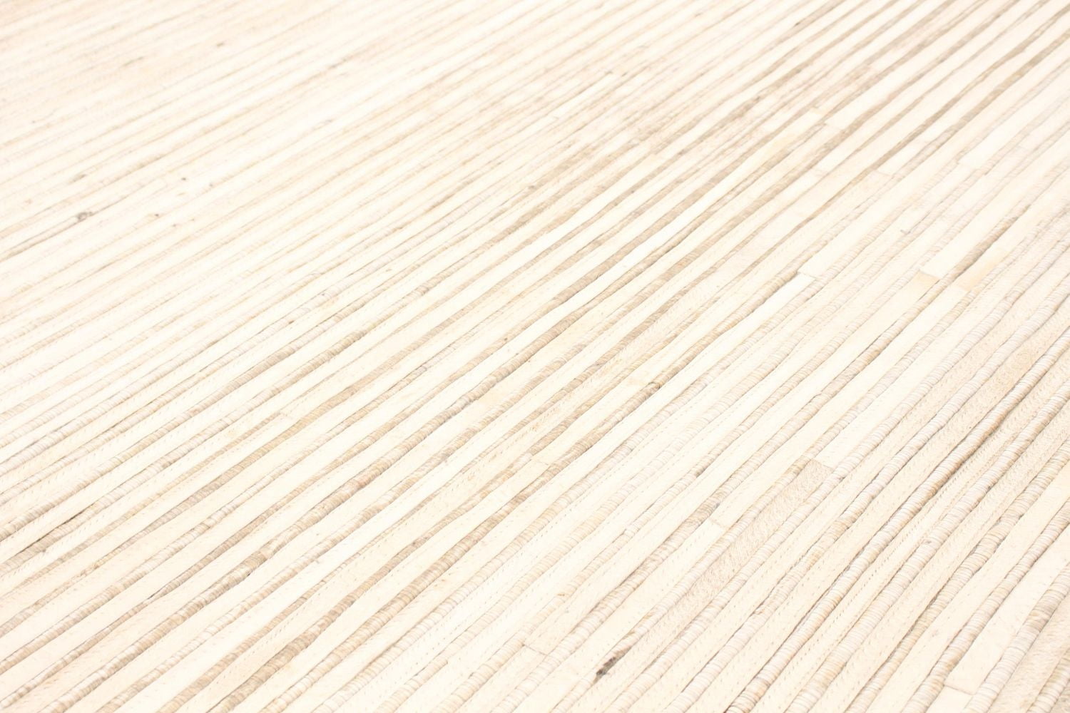 ECARPETGALLERY Tapis Fait à la Main pour Salon, Salle à Manger et Chambre à Coucher Contemporain Collection Patchwork en cuir 5'3" x 7'4" en Ivoire