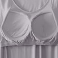 thumbnail image 3 of Cameland 2 Pcs Robe de Nuit Longue à Manches Courtes avec Soutien-Gorge Intégré Rembourré pour Femmes, Pyjama, Soutien-Gorge Intégré, Nuisette Décontractée, Longueur Genou, Confortable, Douce, en Modal, 3 of 3