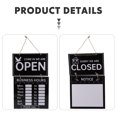 thumbnail image 2 of Double Sided Wooden Business Sign Erasable Hanging Decorative Welcome Board, 2 of 7