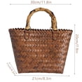 thumbnail image 3 of Sac à Main REK Rétro Sac à Main Tissé Cabas Sac à Main de Plage Plage Grand Sac à Main Tissé d'Été, 3 of 6
