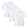 thumbnail image 1 of Plebaso Lot de 3 T-Shirts en Coton pour Enfants, Manches Courtes, Col Rond, Chandails Décontractés Unis Basiques, Hauts pour Unisexe, 1 of 6