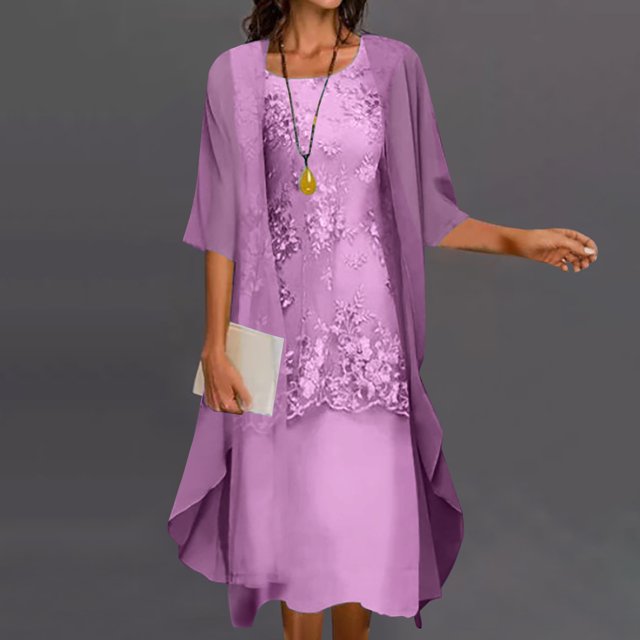 EGNMCR Robes de Fête pour Femmes Mode Femmes Décontractée Robe Sans Manches à Col en V Unie Manteau à Manches Longues Ensemble Deux Pièces