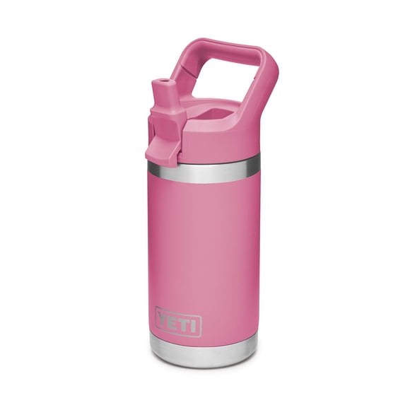 YETI Rambler Jr. 12 oz Kids Bottle, with Straw Cap, Harbor Pink