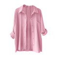 thumbnail image 4 of RXIRUCGD Chemise à Manches Longues pour Femme, Rose, Taille : L, 4 of 4