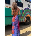 thumbnail image 3 of SUNSIOM Robe Longue Décontractée d'Été pour Femme, Imprimé Teinture sur Nœuds, Col en U, Sans Manches, Robe Mode à Dos Croisé, 3 of 6