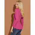 thumbnail image 4 of INSPIRE CHIC Chemise Péplum Décontractée pour Femme à Manches Longues à Encolure Dégagée, 4 of 6