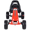 thumbnail image 2 of Costway Xmas Gift Go Kart Kids Ride On Car Pedal Powered Car 4 Wheel Racer Toy Stealth Outdoor, 2 of 8