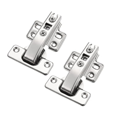 Unique Bargains 90 degree Hinges Double Cabinet Hidden Kitchen Buffering Angle Folding Door Hinge 2 Pcs