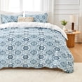 thumbnail image 1 of Hitime Queen Duvet Cover Set, Soft & Breathable Microfiber 3 Pieces Queen Bedding Sets, Pattern Queen Comfy Duvet Cover Set, with Zipper Closure (Queen), 1 of 8