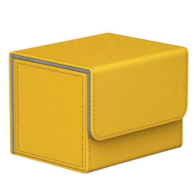 Card Deck Box Holder Game Card Storage Organizer , Closure ,Collectible Cards Case , yellow