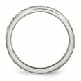 thumbnail image 2 of Stainless Steel Polished Crystal 4.50mm Band Ring 8 Size, 2 of 7
