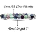 thumbnail image 2 of Bracelet Extensible en Perles Rondes de 8 mm en Pierre Précieuse de Fluorite Claire AA Naturelle 7 Pouces Unisexe, 2 of 5