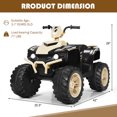 thumbnail image 3 of Costway 12V Kids 4-Wheeler ATV Quad Ride On Car w/ LED Light & Music Yellow, 3 of 10