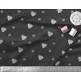 thumbnail image 3 of Soimoi Black Poly Georgette Fabric Heart & Dots Decor Fabric Printed Yard 52 Inch Wide, 3 of 5